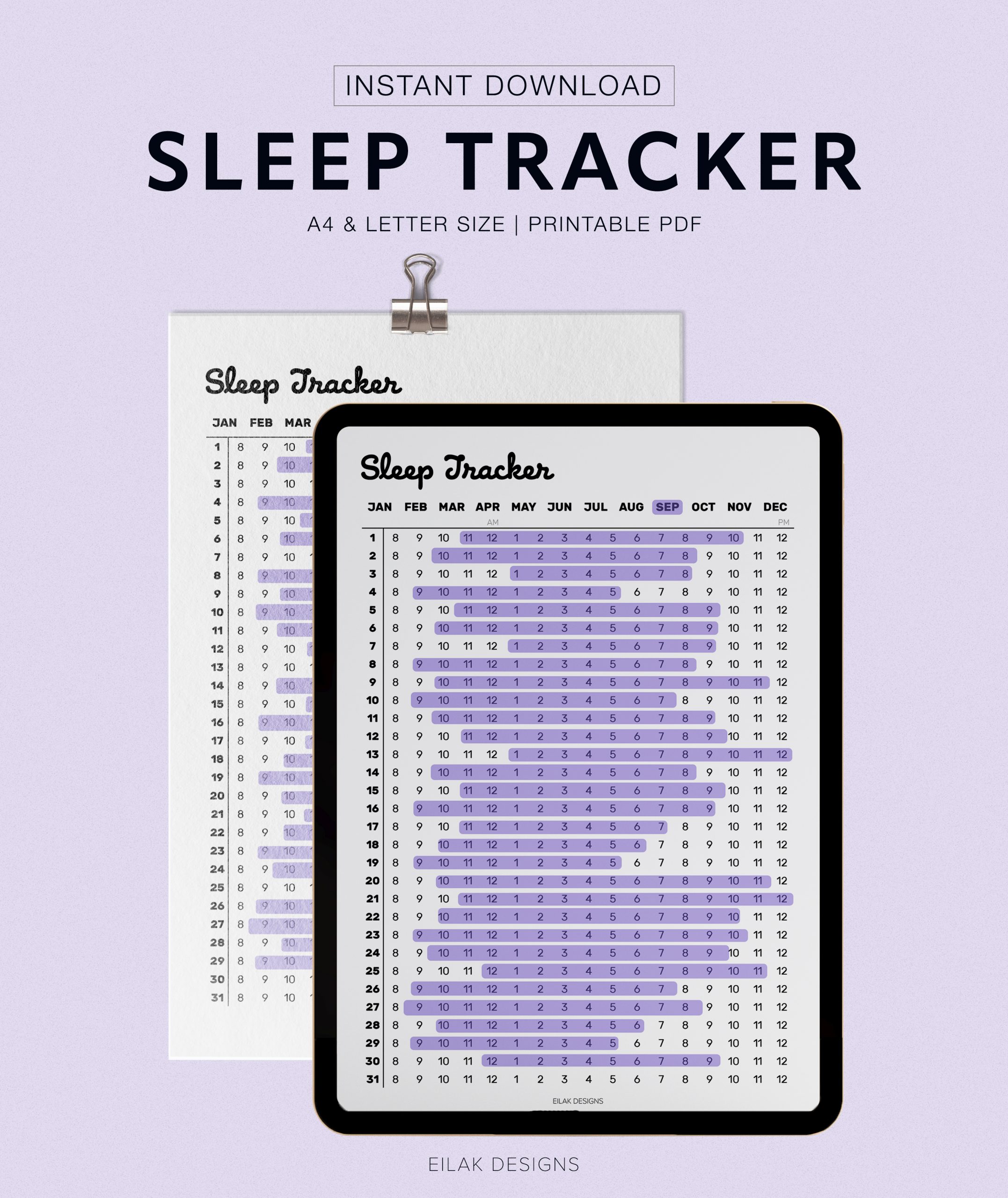 Sleep Tracker Log | Digital Download