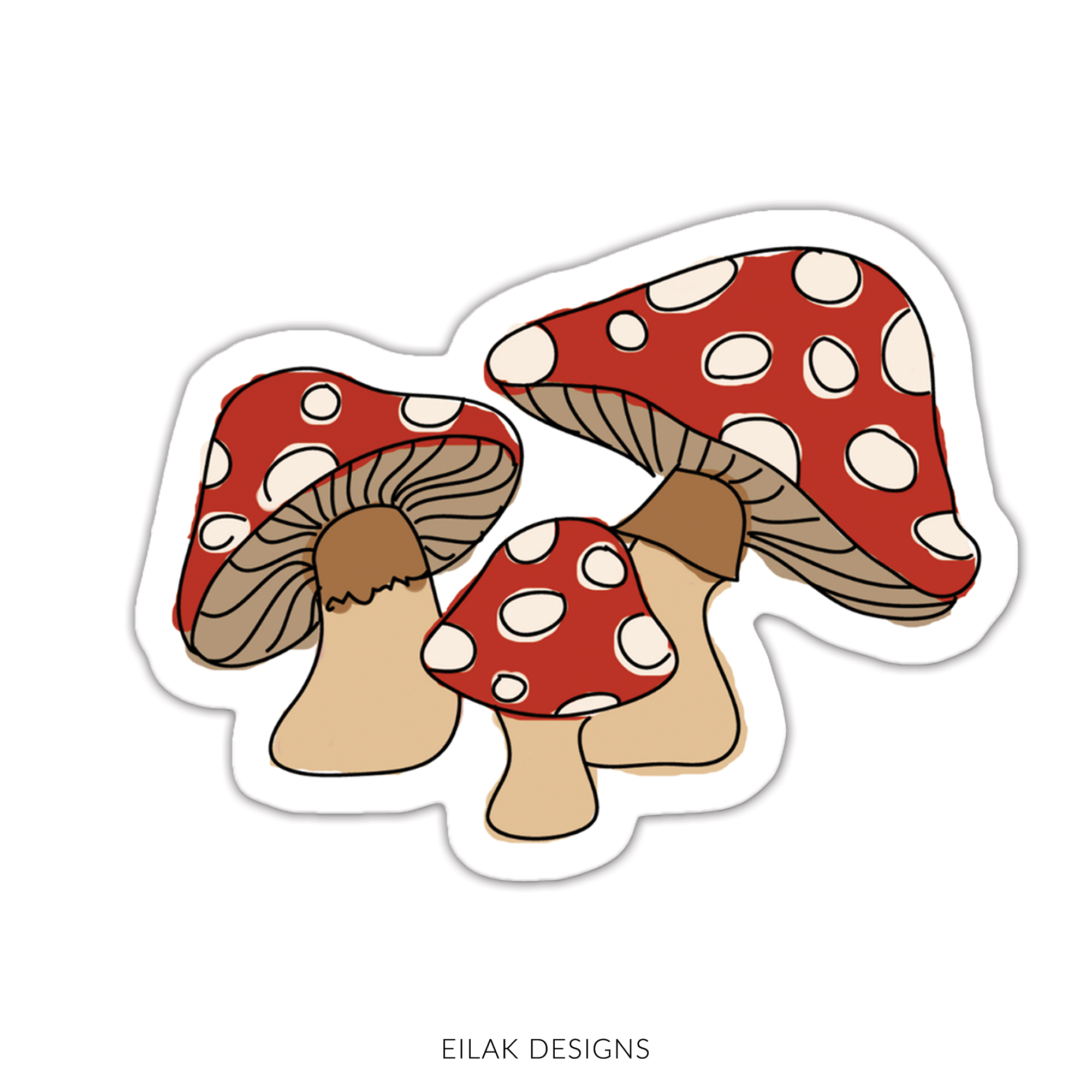 Mushroom Vinyl Sticker | Stationary