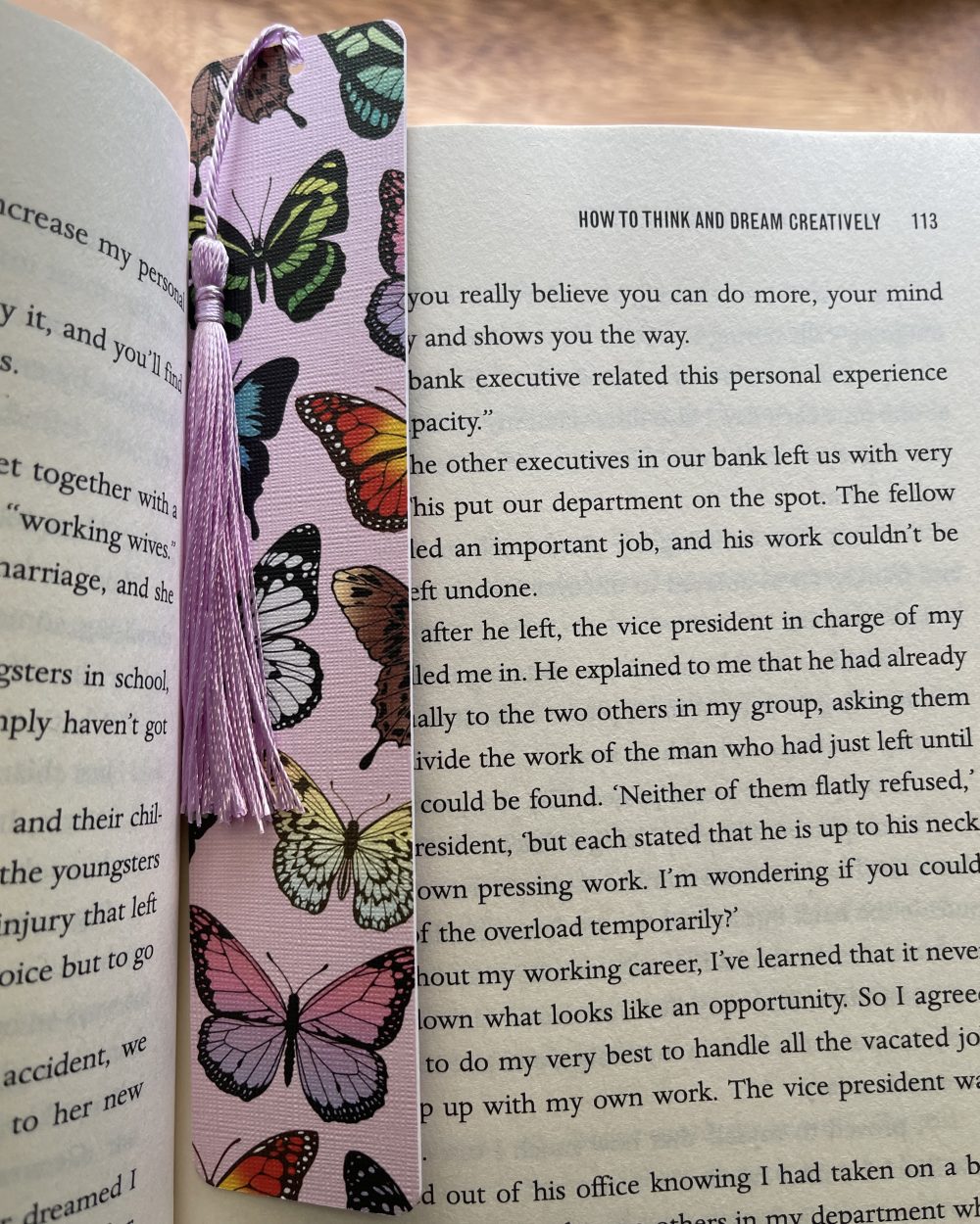 butterfly bookmark for books