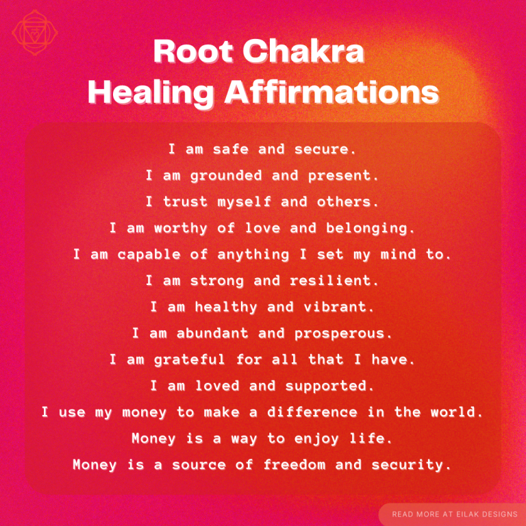 80 Root Chakra Healing Affirmations - Eilak Designs